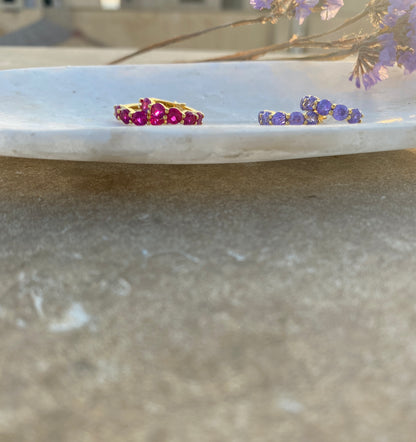 The beads and stones series II hoop